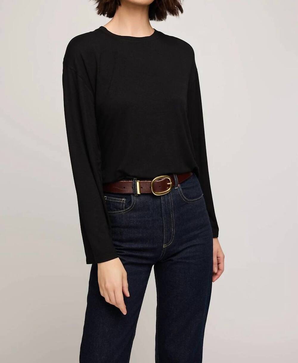 NEW GENTLE FAWN indy long sleeve top in black